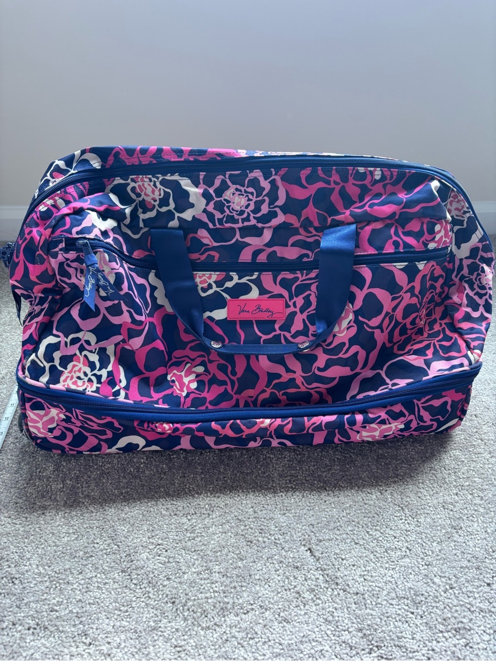 Vera Bradley Katalina Pink Travel Duffel with wheels